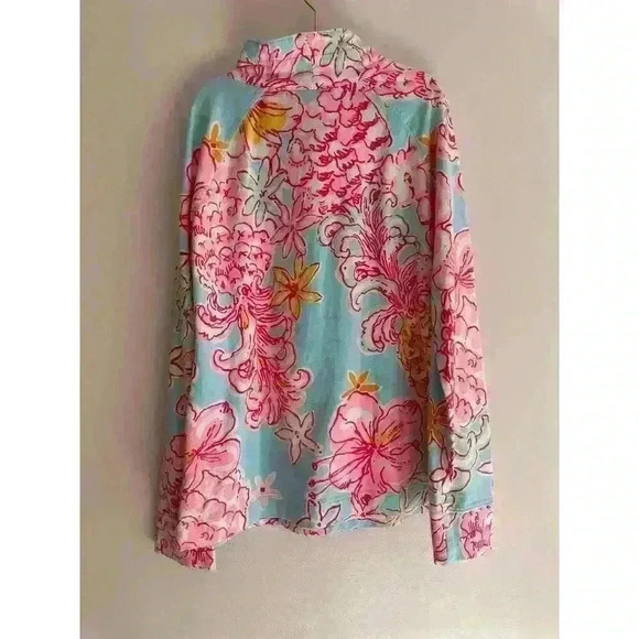 Lilly Pulitzer Skipper Popover in Breakwater Blue Pattern Lolita Size M - Picture 2 of 7